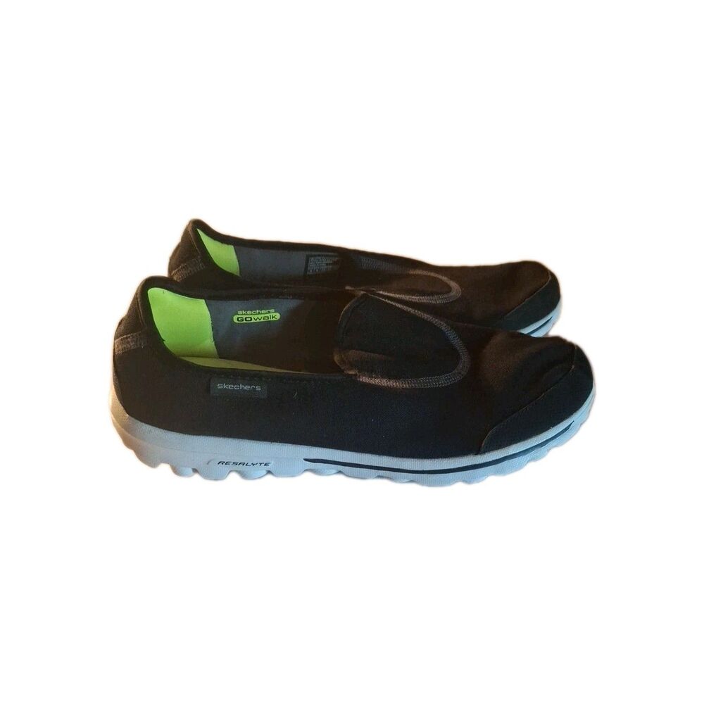 Skechers GO WALK Womens 9 Black Comfort Walking Slip On Shoes 13756 Sneakers